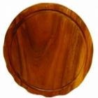 Доска разделочная круглая тонир. б/ручки, с желобком D 24,5х1,5 см